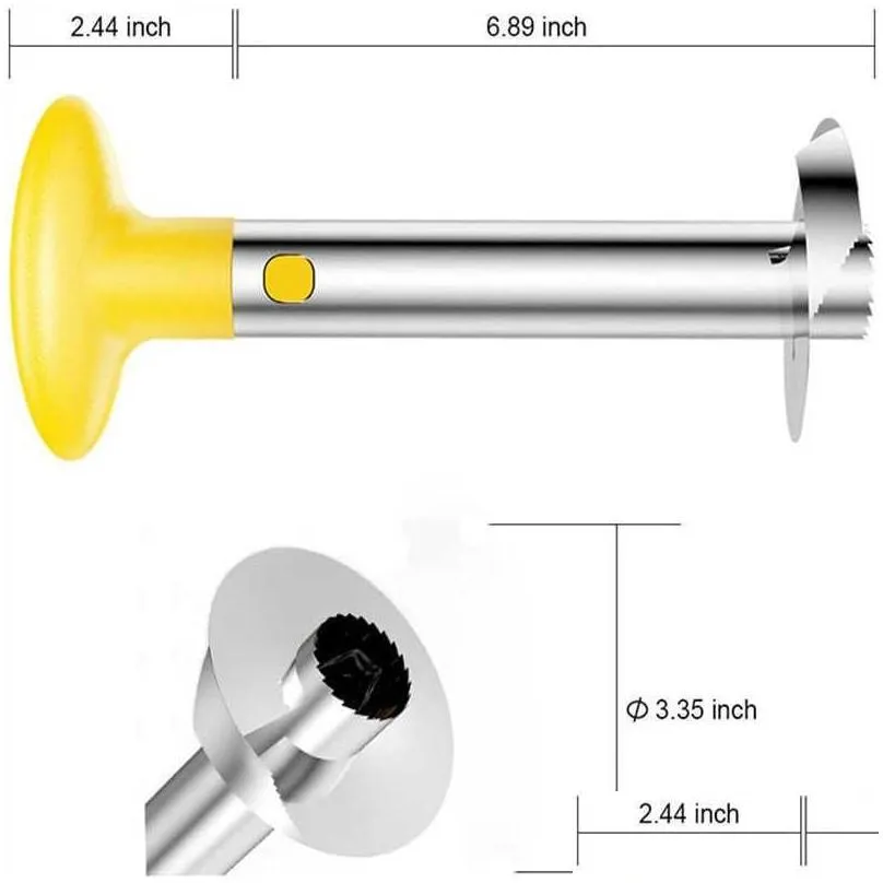  pineapple slicer peeler fruit corer slicer pineapple cutter stainless steel cutter fruit cutting tool kitchen utensil accessorie