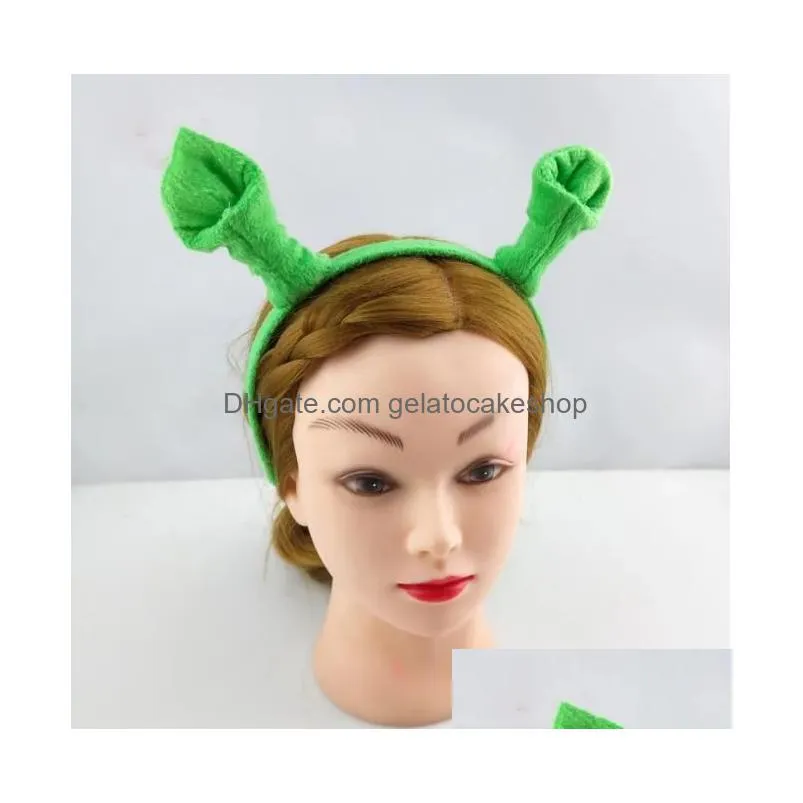 other home garden halloween hair hoop shrek hairpin ears headband head circle party costume item masquerade supplies