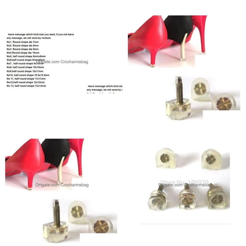 women shoes clear heels dowel pump stiletto repair replacement tips taps pins lifts heel protector noiselessness 