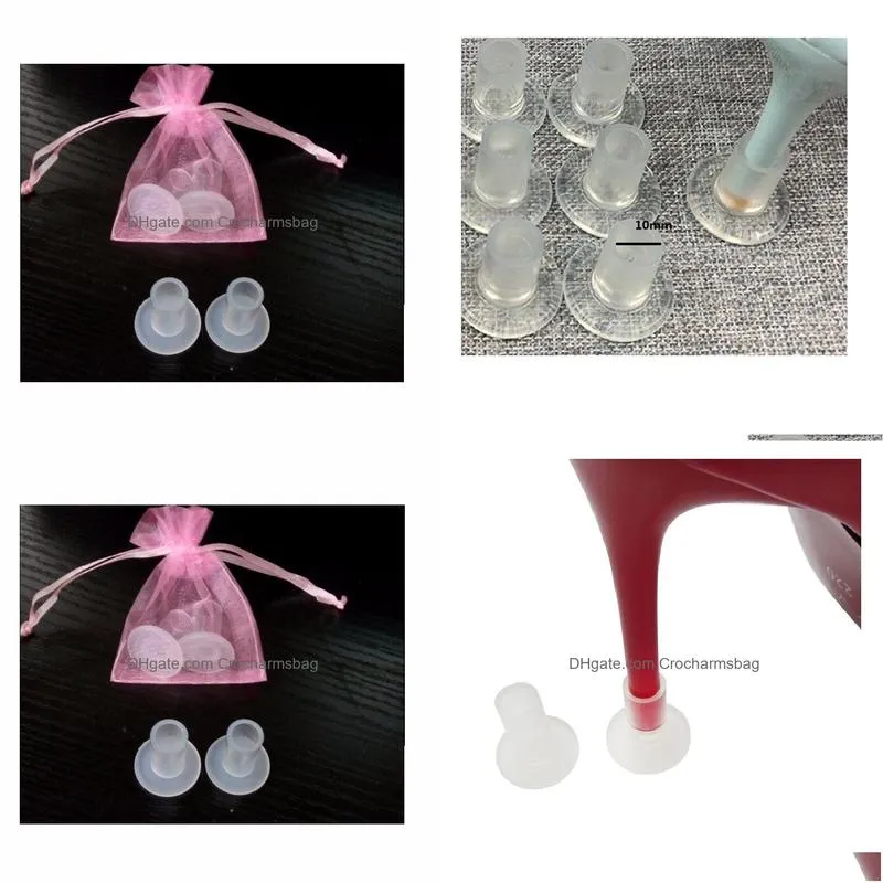 wholesale quality omens shoes heel stoppers clear round dia 10mm ladies high heels protectors 