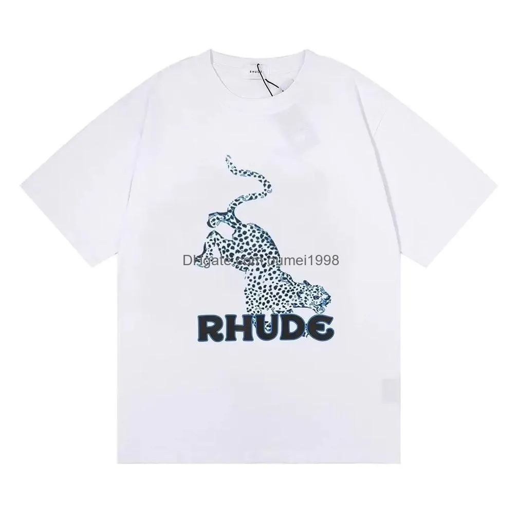 Summer Mens T-Shirts Womens Rhude Designers For Men tops Letter Polos Embroidery tshirts Clothing Short Sleeved tshirt large Tees