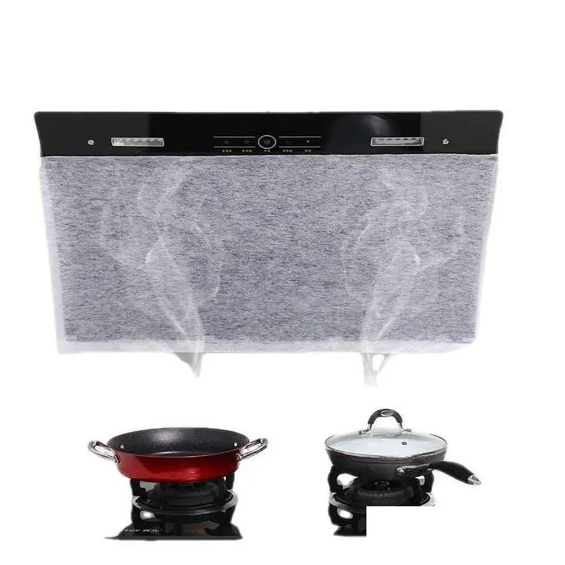  12pcs 43cmx45cm kitchen range hood oil-proof oil-absorbing paper filter disposable side suction oil-absorbing cotton
