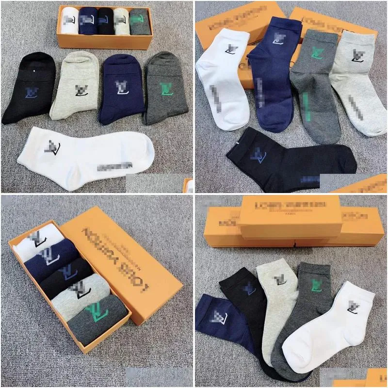 2021 high quality cotton sports socks with street-style striped sports basketball for men and women 5 pieces/piece ezryhz