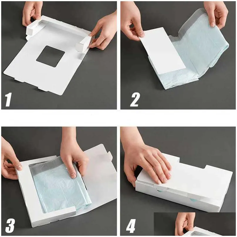  creative plastic bag storage box drawer organizer garbage bag dispenser for kitchen bathroom wall hanging storage container boxs