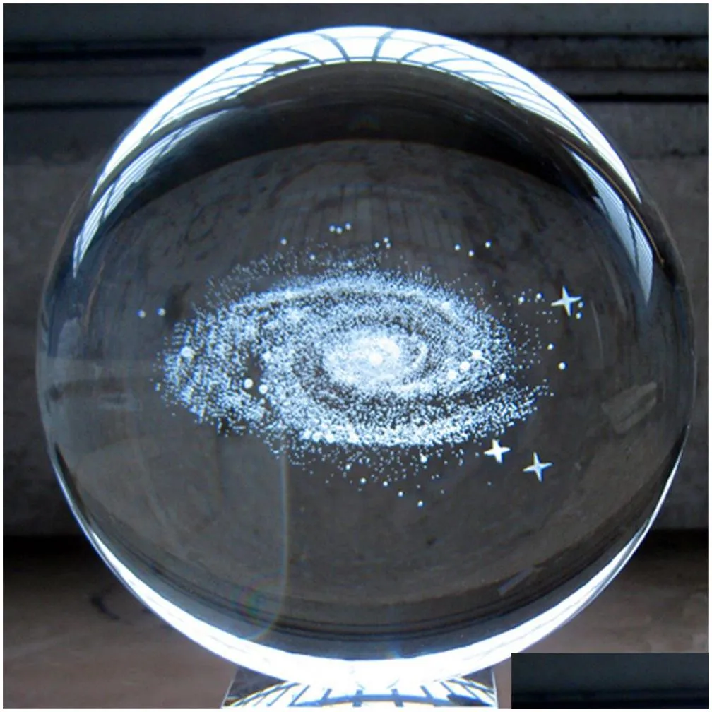 crystals glass ball galaxy star 3d creative gifts processing home feng shui sculpture crystal craft crystal decoration