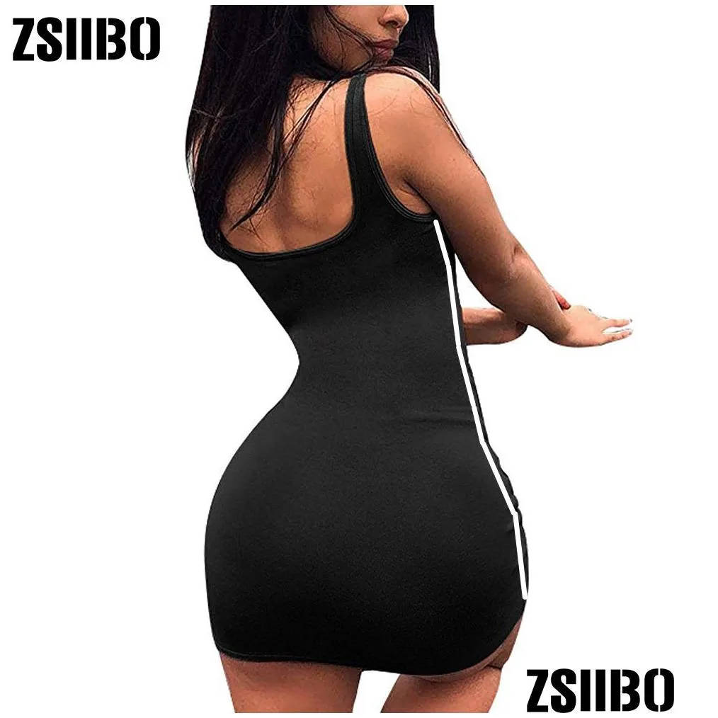 zsiibo y women summer dress bandage bodycon sleeveless evening party club short mini dress 2019 fashion women clothes