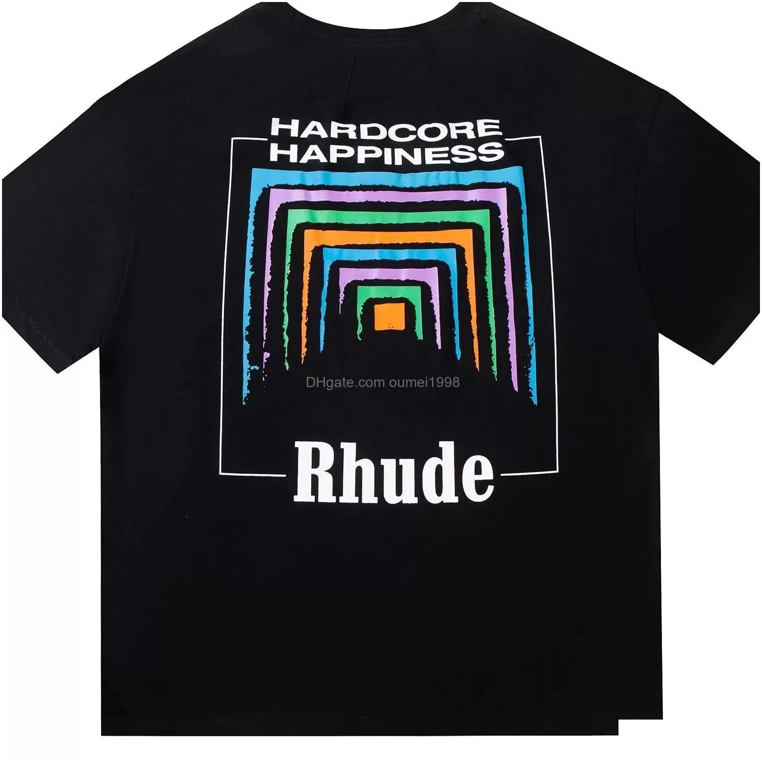 Summer Mens T-Shirts Womens Rhude Designers For Men tops Letter Polos Embroidery tshirts Clothing Short Sleeved tshirt large Tees