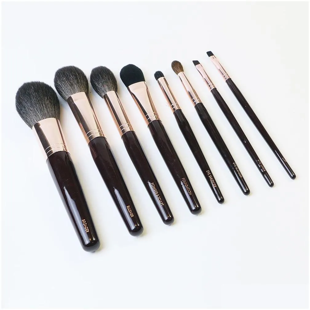 ct complete makeup brushes set 8-pcs bronzer blusher powder sculpt foundation eye blender smudge liner lip cosmetics beautytools