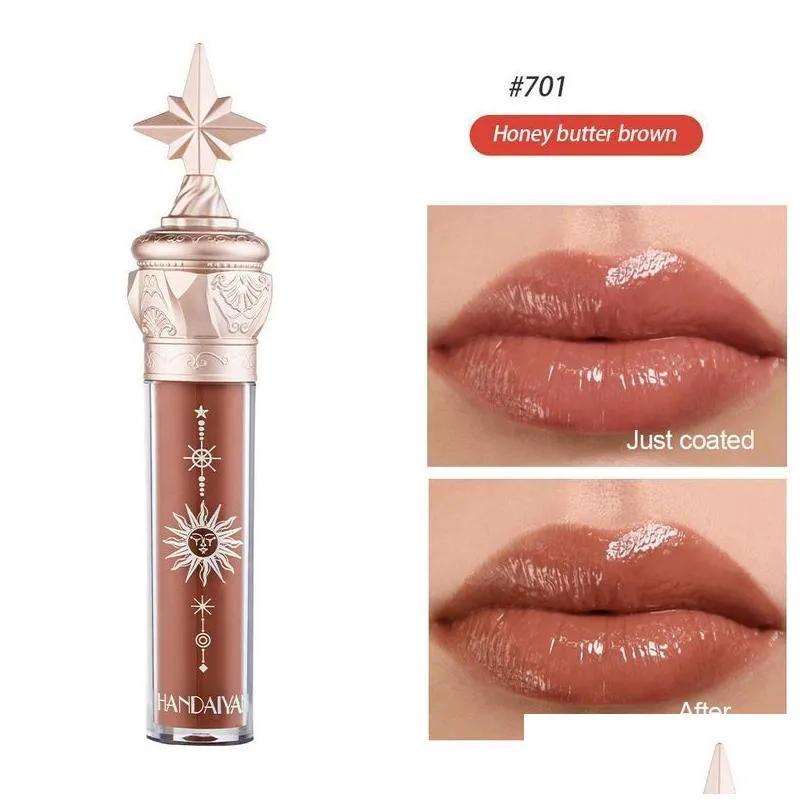 handaiyan 10 colors jelly lip gloss plumper makeup moisturizing nutritious liquid lipstick volume clear make up cosmetic