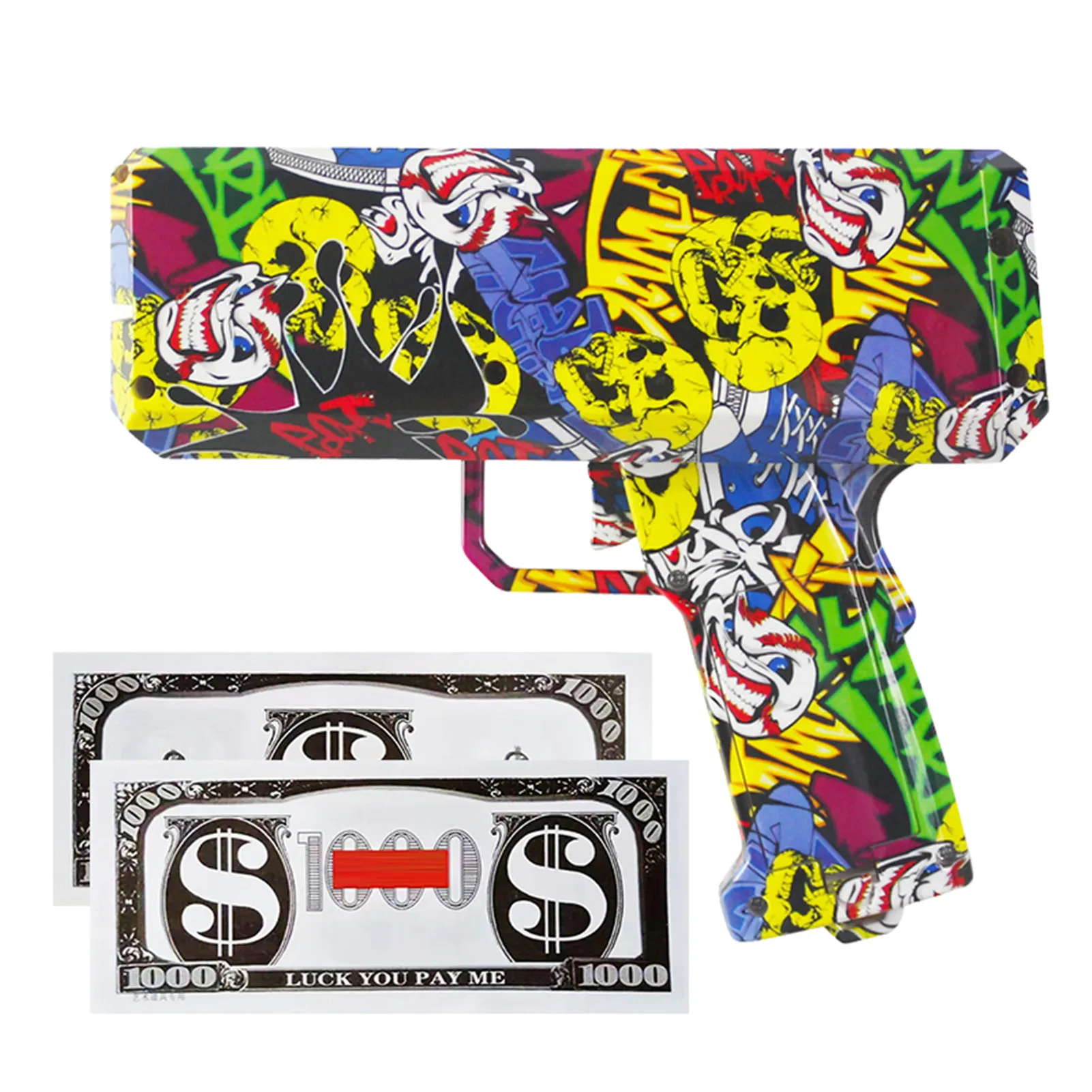 funny banknote gun make it rain money gun cash cannon banknote super money gun with bills for party game birthday toys gags amp practical jokes