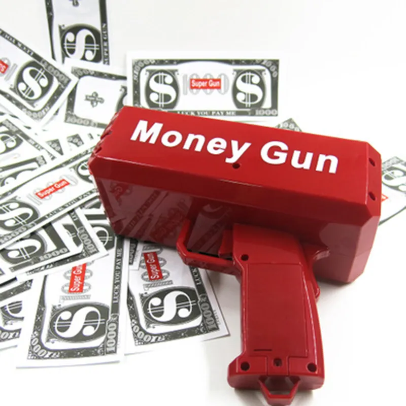 hb hot banknote gun make it rain money cash spray cannon gun toy bills game outdoor family funny children party gifts for kids