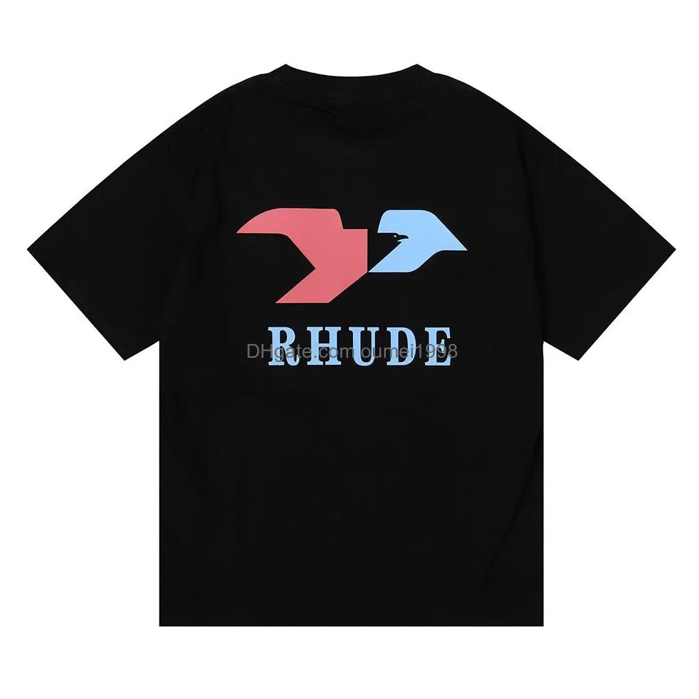Rhude t-shirt Summer Designer T Shirt Men t shirts Tops Luxury Letter Print Shirt Mens Women Clothing Short Sleeved S-XXL