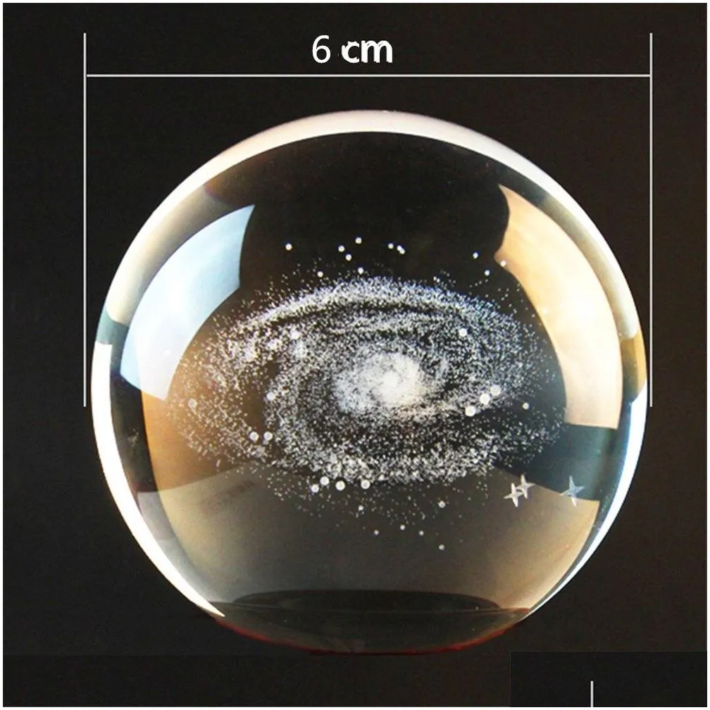 crystals glass ball galaxy star 3d creative gifts processing home feng shui sculpture crystal craft crystal decoration