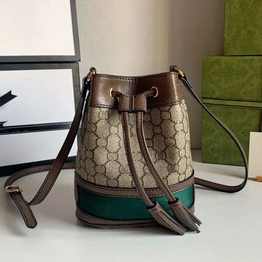 Mini Designer bucket bag phone bag purse Women`s Shoulder Bags Tether rope leather bucket crossbody bag Mini phone bag wallet designer tote bag