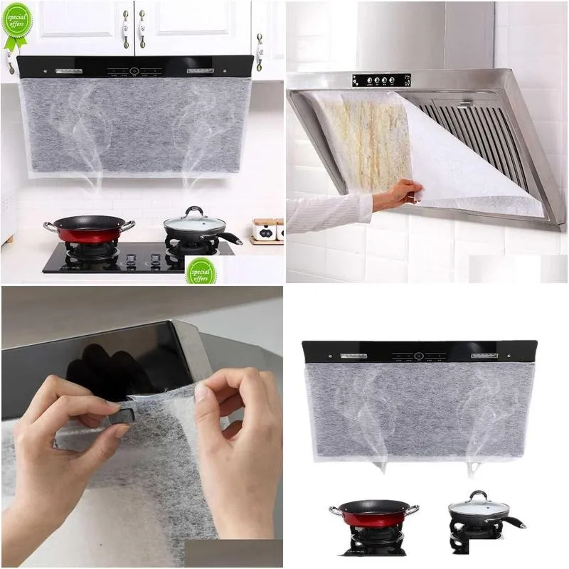  12pcs 43cmx45cm kitchen range hood oil-proof oil-absorbing paper filter disposable side suction oil-absorbing cotton