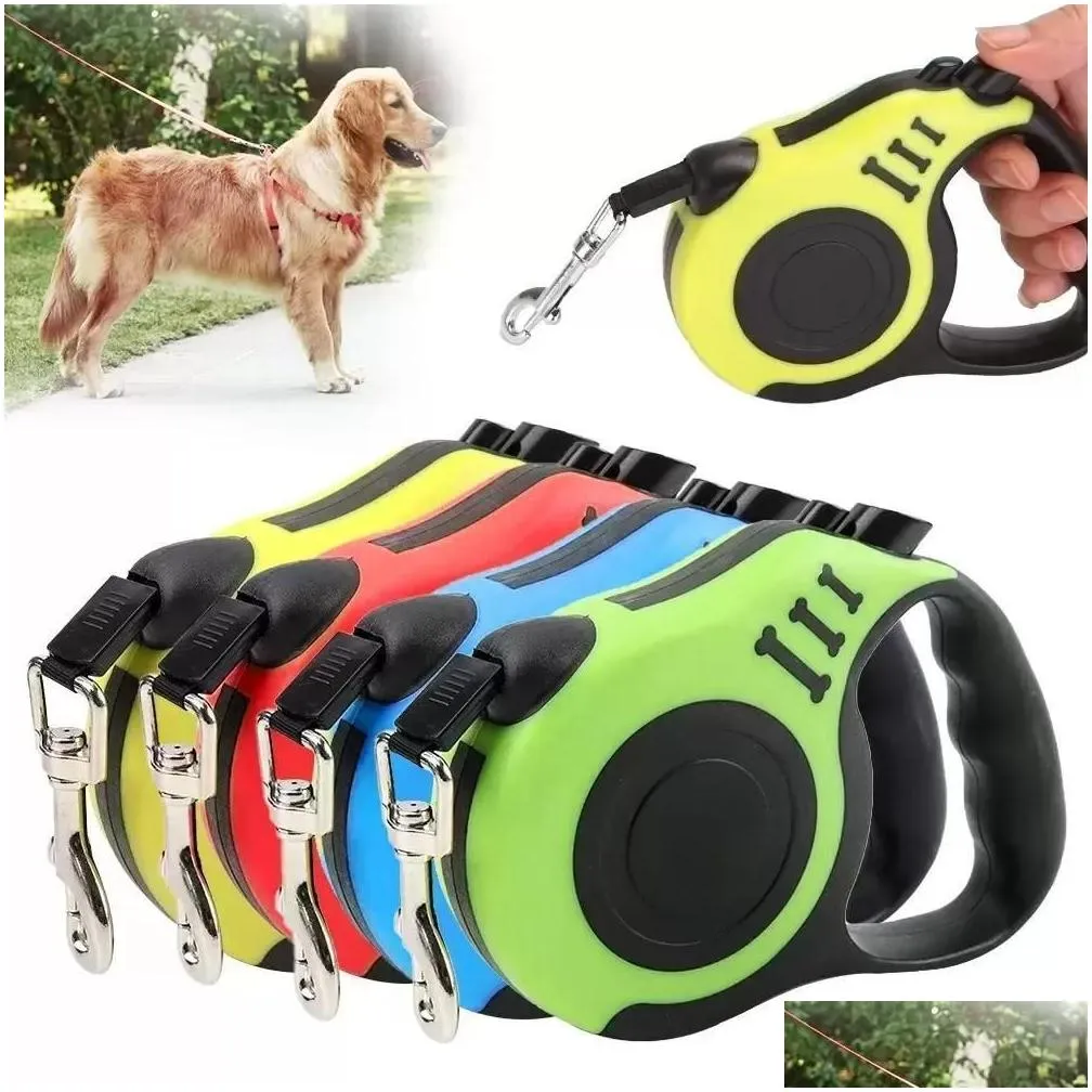retractable dog leashes automatic nylon puppy cat traction rope belt pets walking leashes for small medium dogs fy5415