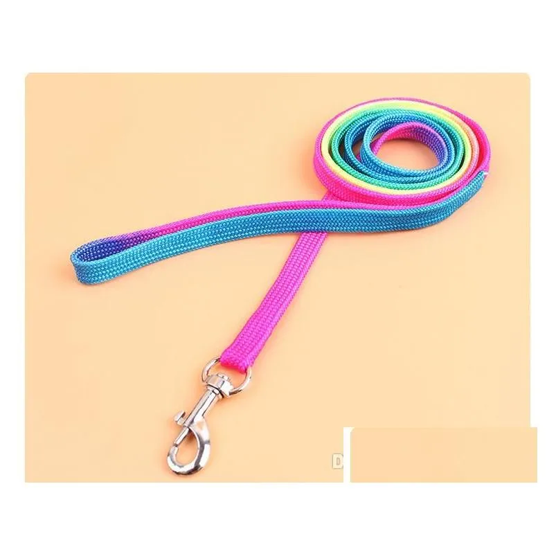 adjustable small pet dog leash harness nylon colorful puppy lead leashes walk out hand strap vest collar for dog cat rabbit