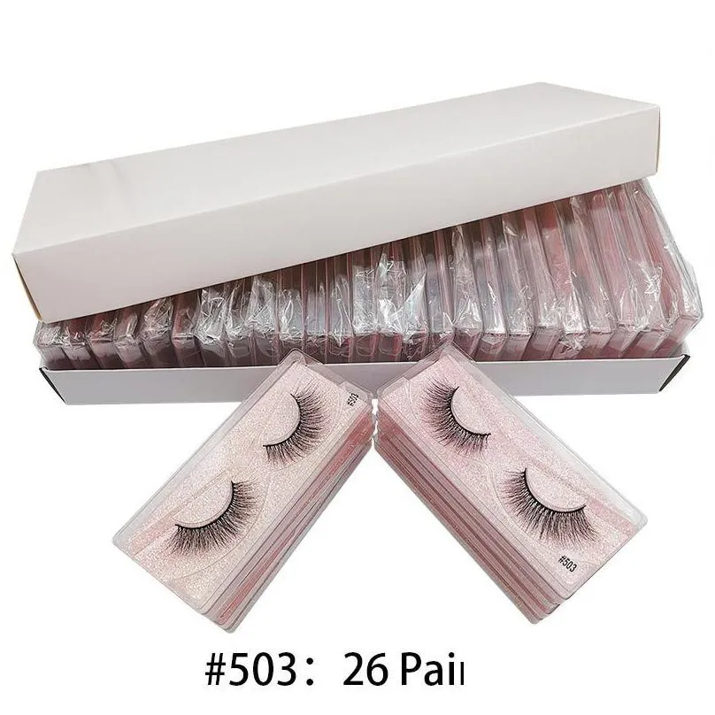 wholesale mink eyelashes 26 pairs 3d mink lashes eyelash extension natural false eyelashes makeup fake lashes bulk