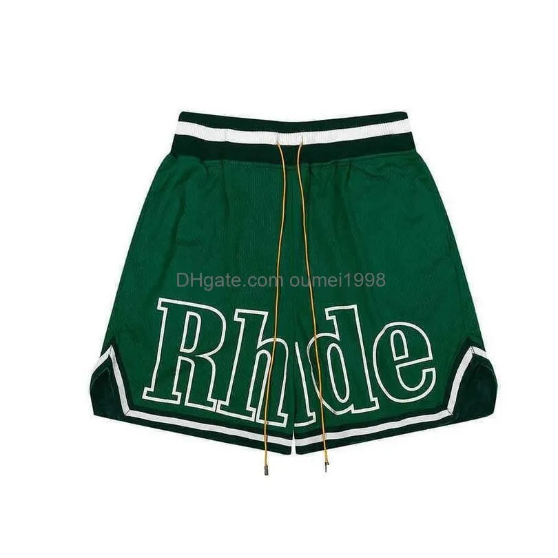 new 2023 designer shorts rhude shorts summer fashion beach pants Mens womens high quality street wear red blue black purple pants mens short US