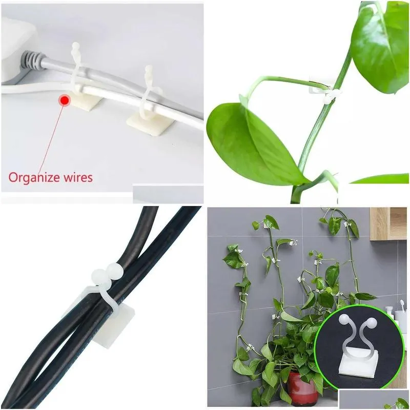  plant climbing wall self-adhesive fastener tied fixture vine buckle hook garden plant wall climbing vine clips fixed buckle hook