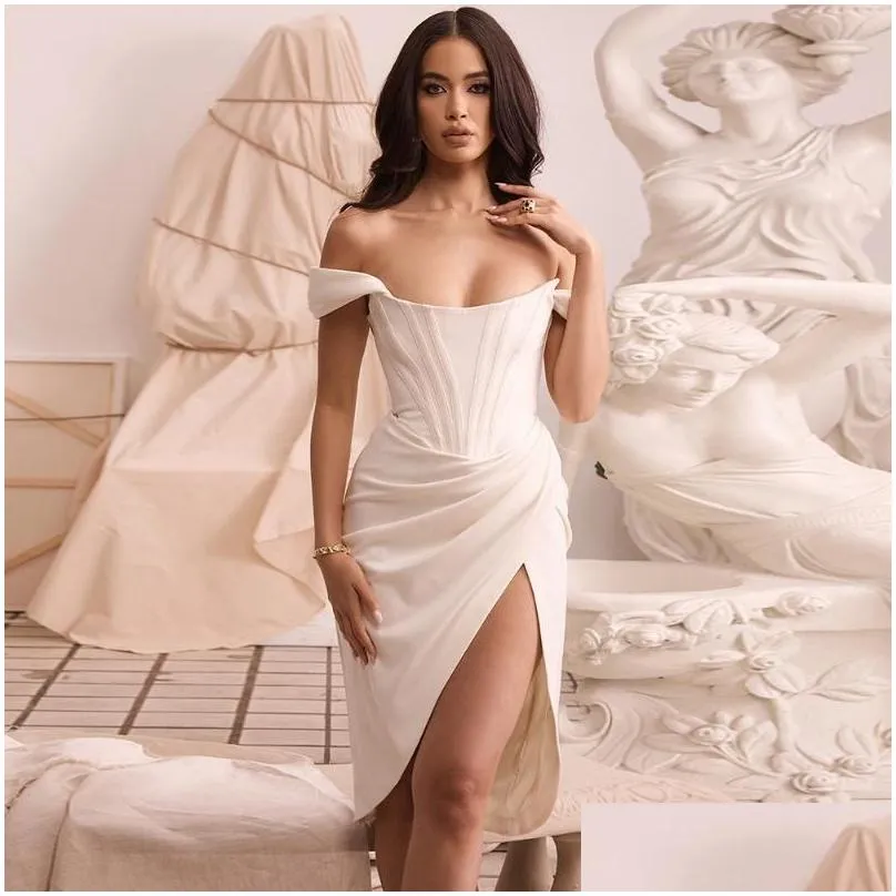 casual dresses high quality satin bodycon dress women party 2021 arrivals midi house of cb celebrity evening club