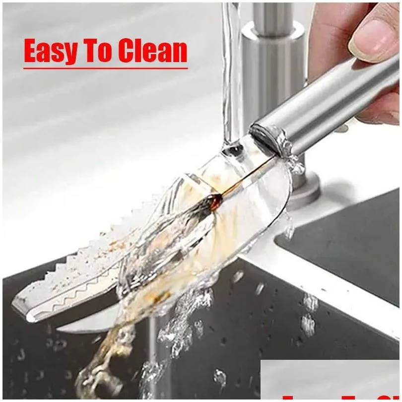  2 in 1 fish scales scraping knives seafood fish scales remover cleaning scraper multi-purpose knife kitchen accessories gadgets