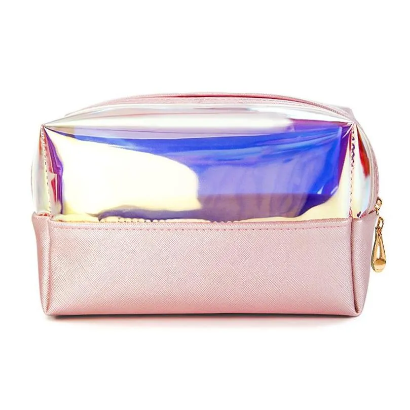 holographic makeup bag cosmetic travel bag portable waterproof toiletries bag cosmetic pouch makeup organizer
