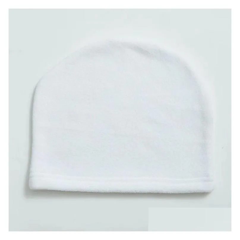 sublimation baby hat winter polar fleece beanie hat party supplies fashion skull cap heat transfer diy blank white hat