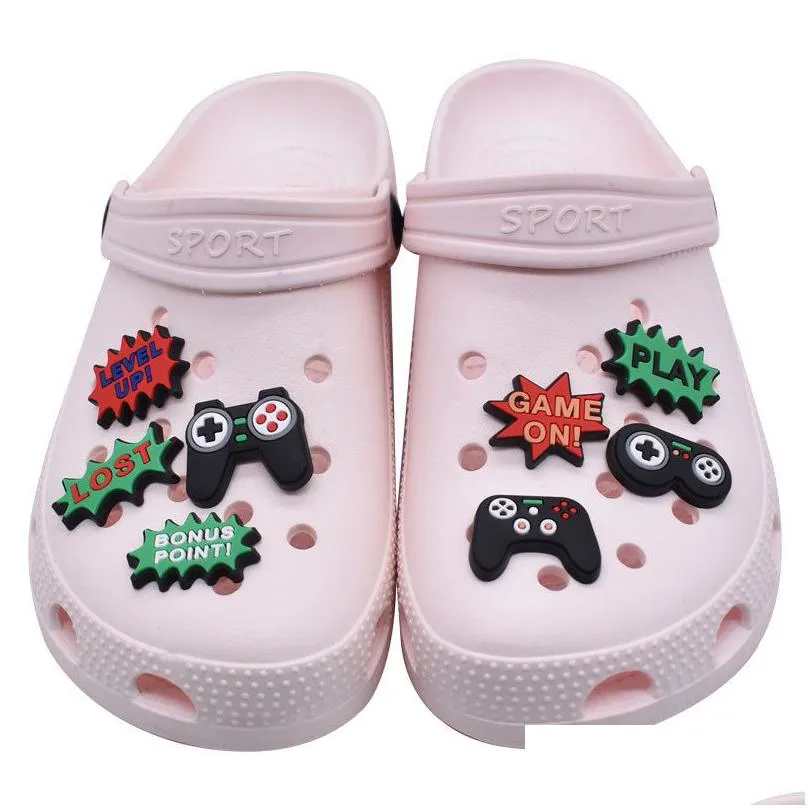 video game clogc charms game controller jibbitz shoe charm decoration buckle clog pins