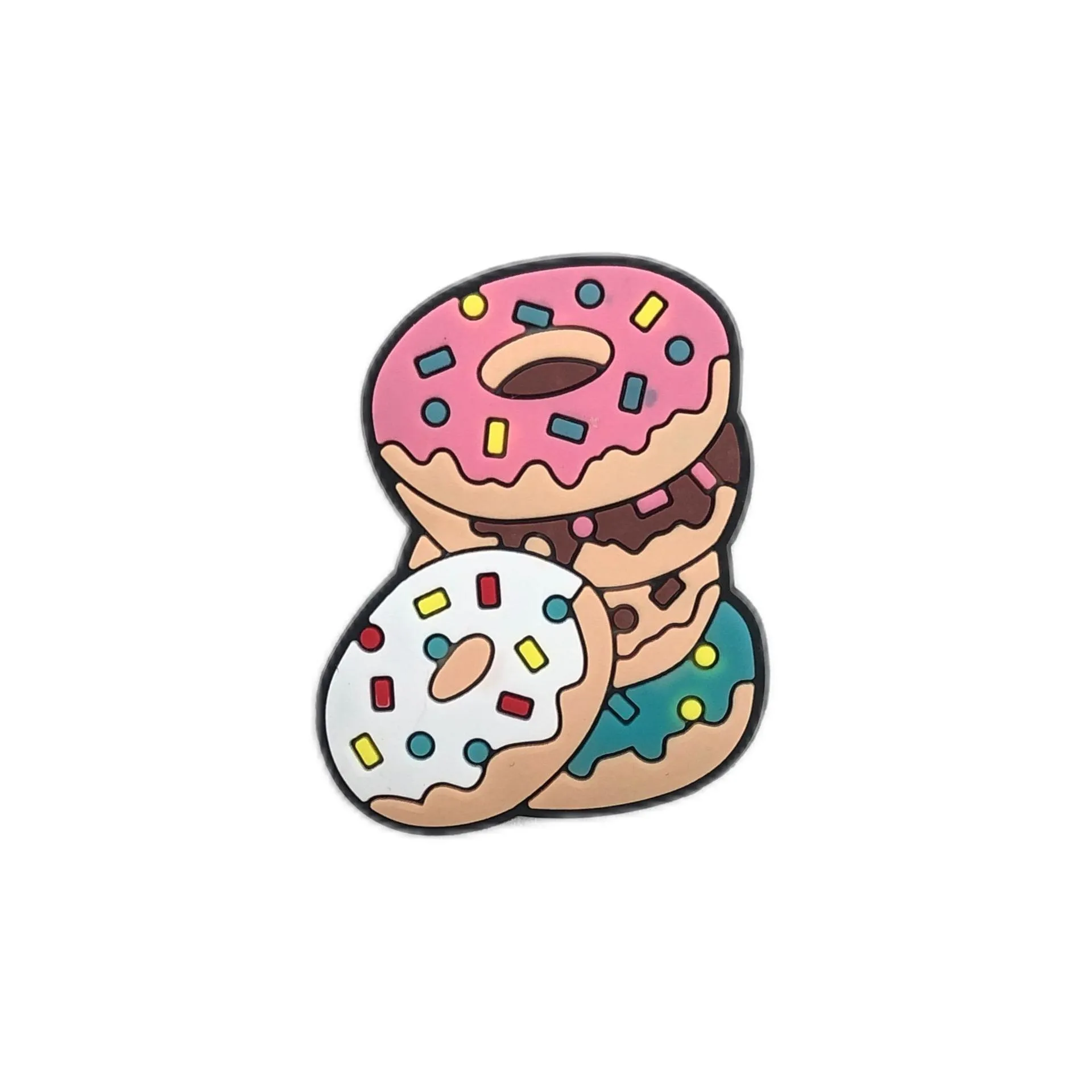 donut themed shoe decorations charms for croc - perfect for alligator jibtz bubble slipper sandals