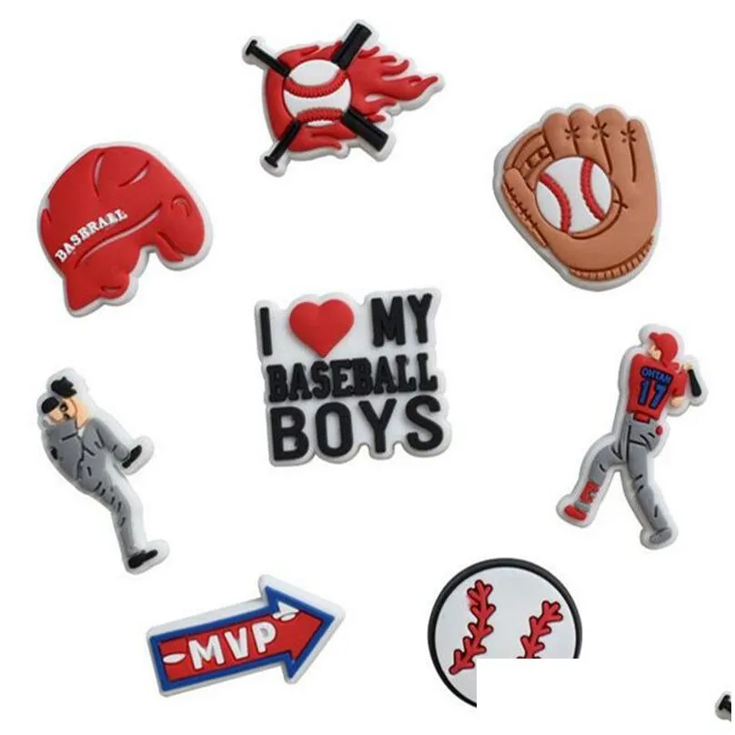 softball baseball shoe charm accessories football jibitz for clog charms clog pins