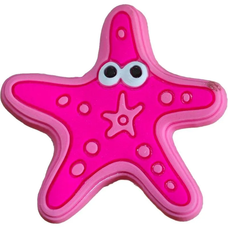 pink starfish themed shoe decorations charms for croc - perfect for alligator jibtz bubble slipper sandals