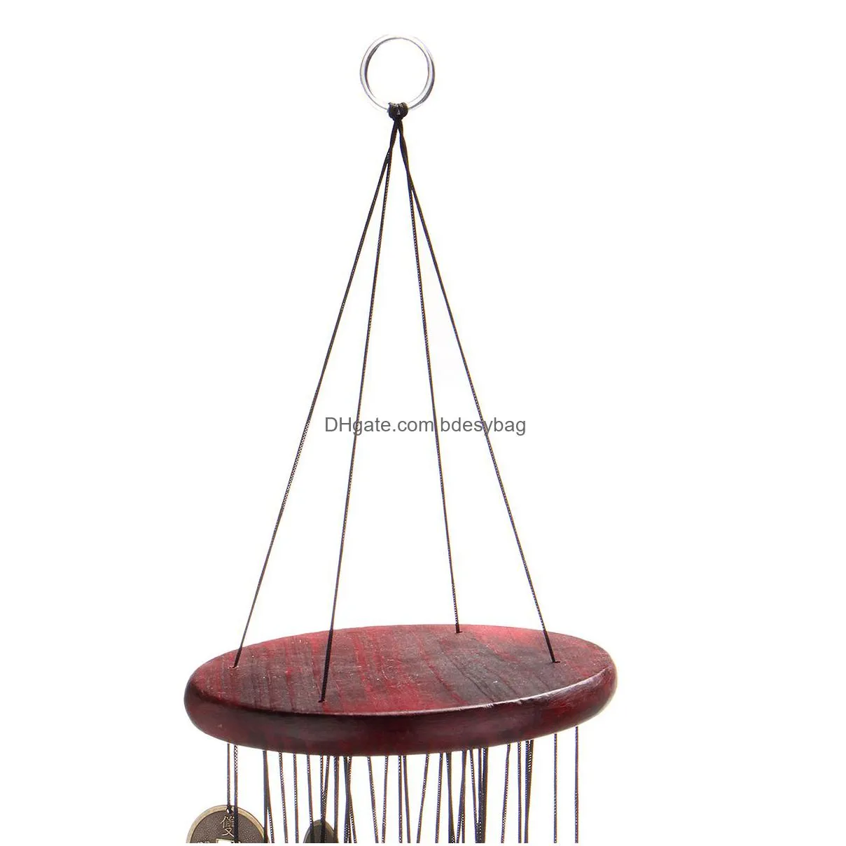 chinese traditional coins feng shui wind chime bell metal pendant for good luck fortune home hanging decor gift t200703