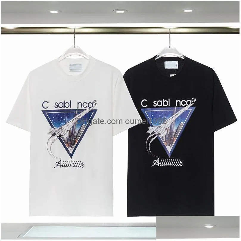 Mens designer t shirt Casablanc t shirt Fashion Men Casual t-shirts Man Clothing Street t-shirts Tennis Club Shorts Sleeve Clothes Luxury shirt