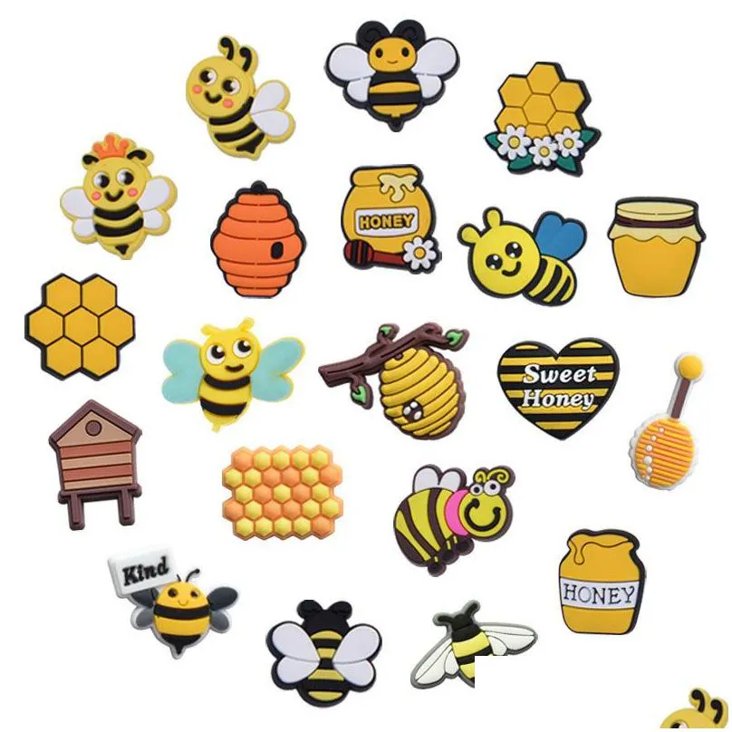 soft rubber animal bee clog charms jibitz shoe decoration charm buckle clog pins accessories