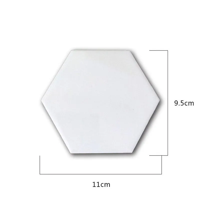  creative hexagon ceramic cork coaster for wooden table home ceramics decoration cup mat ccb8178