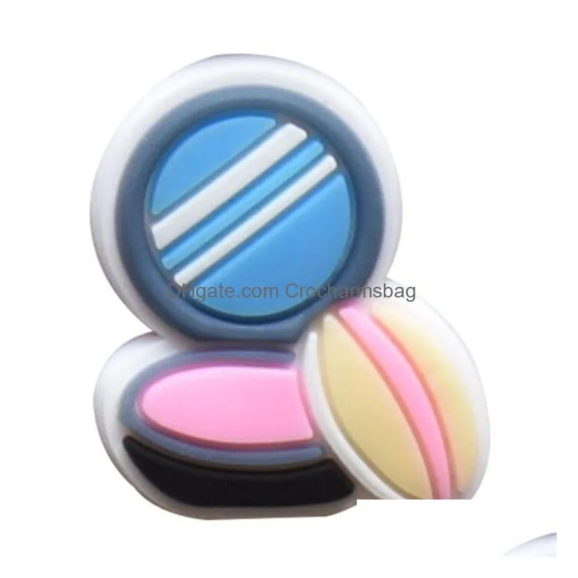 Whosale Colorful Summer makeup series pvc Croc Charms Fit for Clog Shoes Decoration Party Gifts