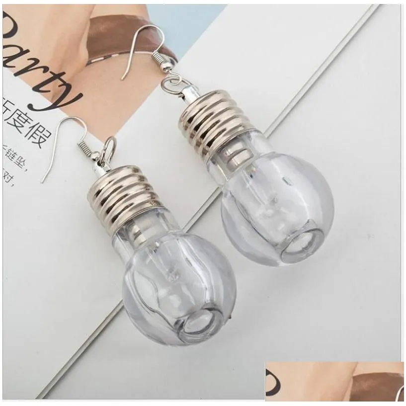 dangle chandelier korean harajuku personality funny nightclub colorful light bulb earrings female 1 pair1