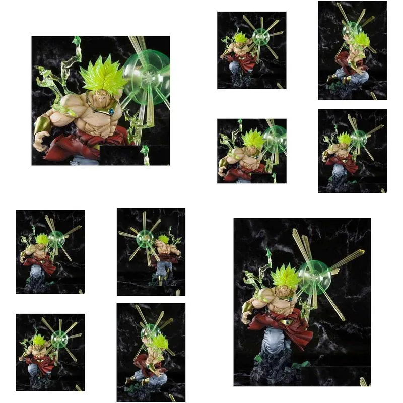 23cm japanese anime super broly pvc action figure toy adult statue collection model doll children christmas gifts h1105