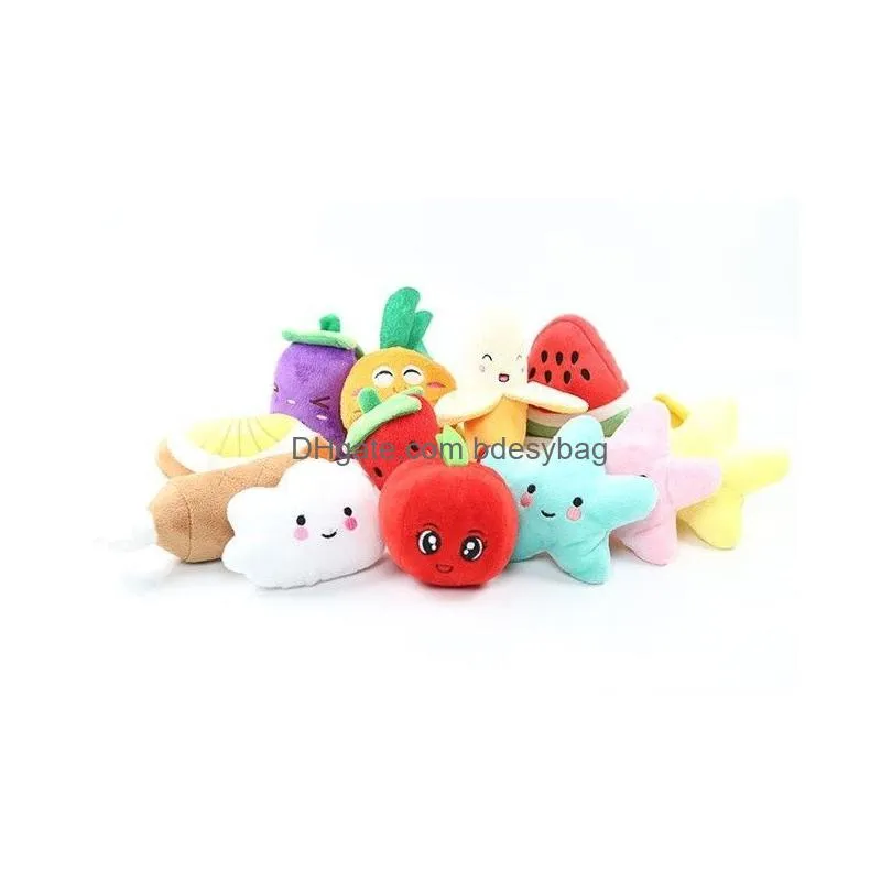 /lot mixcolors wholesale pet dog toys for small dogs cute puppy cat chew squeaker squeaky plush toy pet supplies lj201028