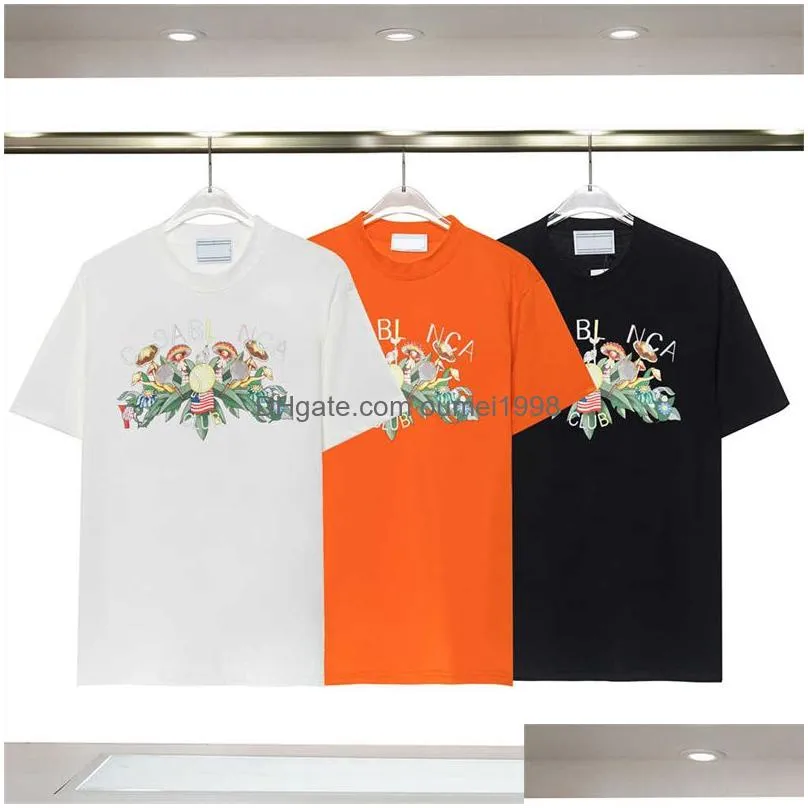 Mens designer t shirt Casablanc t shirt Fashion Men Casual t-shirts Man Clothing Street t-shirts Tennis Club Shorts Sleeve Clothes Luxury shirt