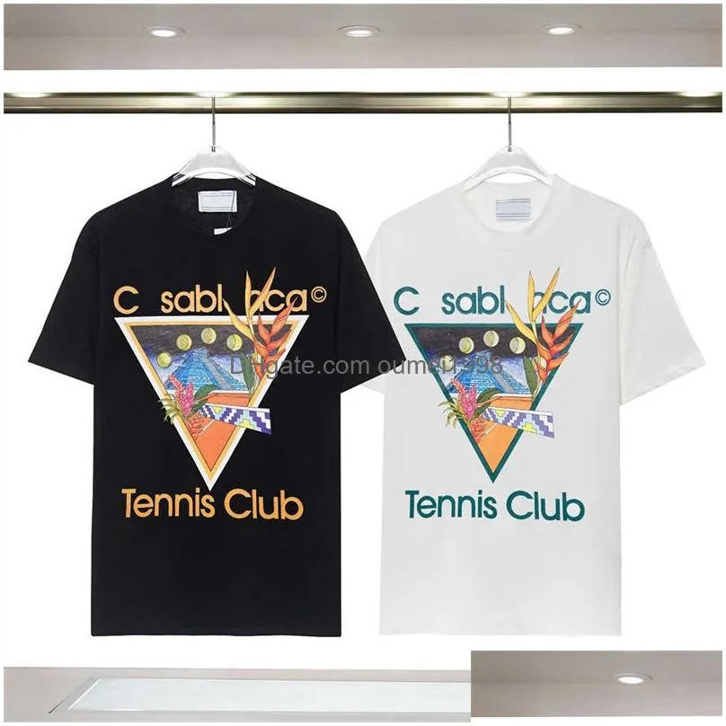 Mens designer t shirt Casablanc t shirt Fashion Men Casual t-shirts Man Clothing Street t-shirts Tennis Club Shorts Sleeve Clothes Luxury shirt