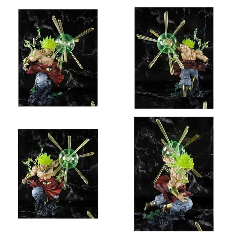 23cm japanese anime super broly pvc action figure toy adult statue collection model doll children christmas gifts h1105