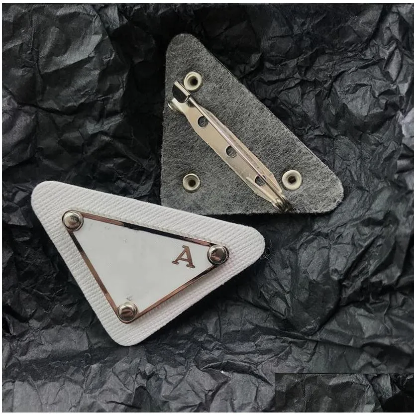2021 japanese and korean triangle letter brooch fashion clothes hat temperament accessories hair tie women high quality fast delivery