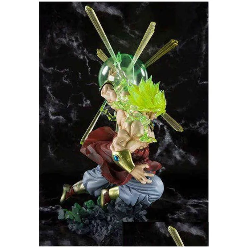 23cm japanese anime super broly pvc action figure toy adult statue collection model doll children christmas gifts h1105