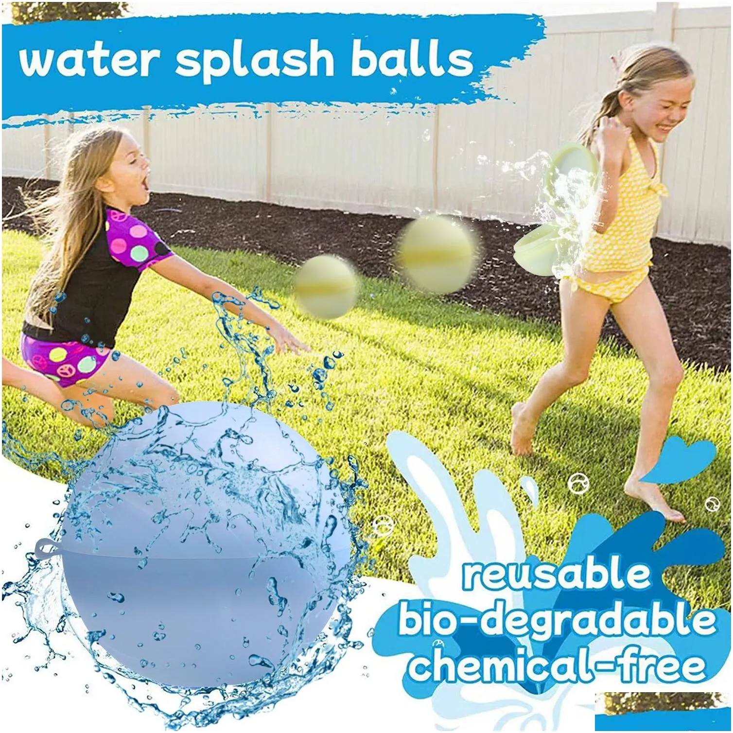  creative silicone fast-fill water ball water fight toys silicone water balloon ocean ball