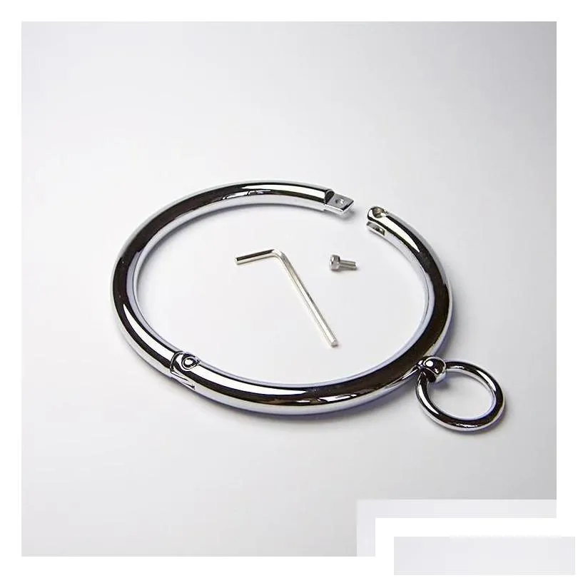 other health beauty items female y necklace rolled stainless steel slave collars/slave neck ring adt products/bdsm toy sm439 drop d