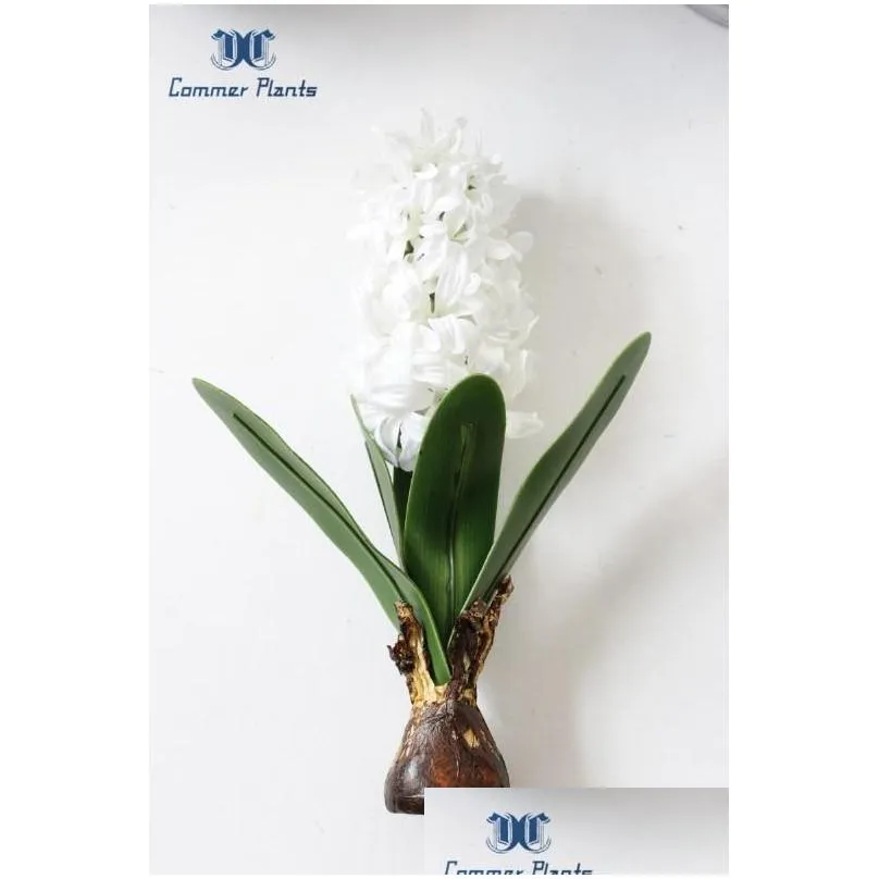 1 pcs artificial flower hyacinth with bulbs home table bonsai potted home garden office decoration wedding christmas decoration7859555