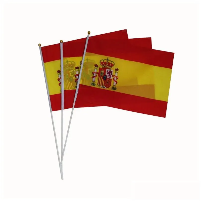 the small size flag 100pcs/lot 14x21cm spain country flag spain sports fans flag factory directly