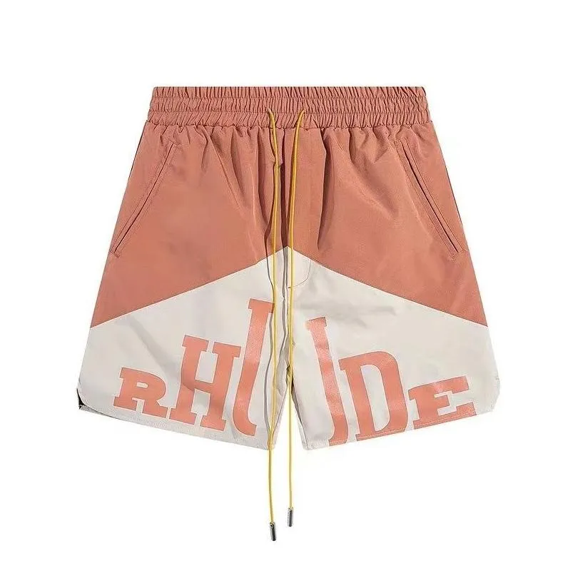 rhude shorts graphic rhude mens basketball short designers latest limited pants luxurys summer beach palm letter mesh street fashion sweatpants